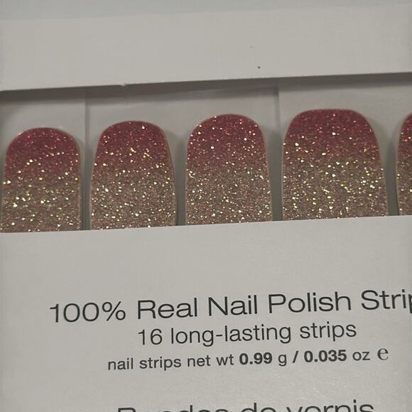 NWT Color Street "Coral Bay" Glitter Nail Strips - Picture 1 of 4